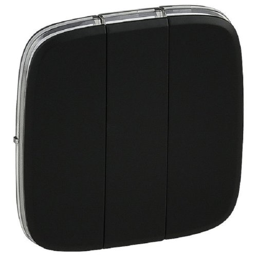 Лицевая панель Legrand Valena Allure для 3-кл. выключателя антрацит картинка